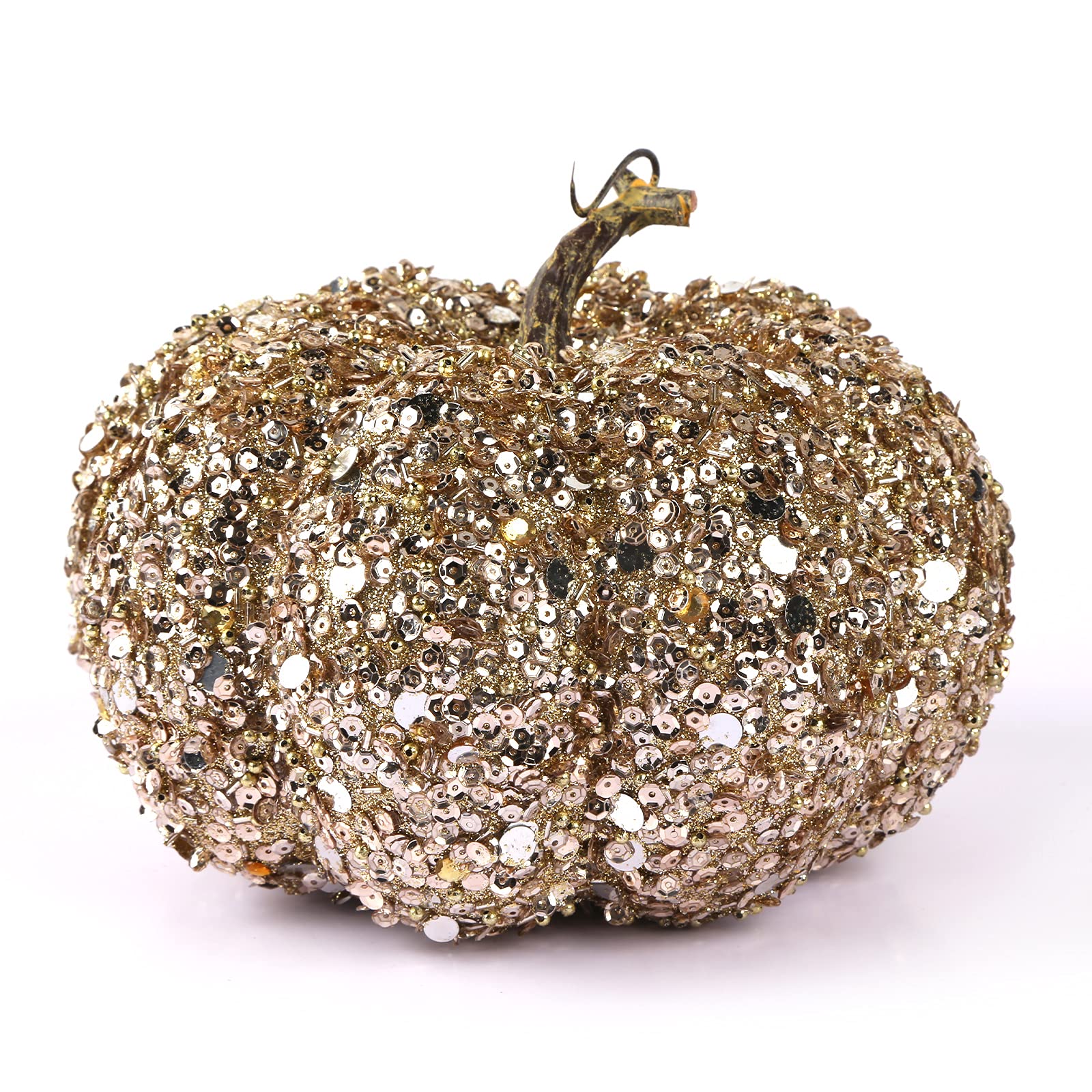 View 1 of *USED*
DomeStar Artificial Glitter Pumpkin, Gold Faux Pumpkin Harvest Table Centerpiece for Fall, Halloween & Thanksgiving Decorations
