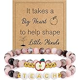 WRNZL Teacher Appreciation Gifts for Women Christmas End of Year Retirement Thank You Gifts for Teacher Bracelet