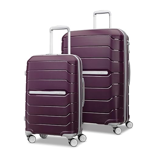 Samsonite Freeform Hardside Expandable with Double Spinner Wheels, Amethyst Purple, 2-Piece Set (20/28) in Kuwait Whizz Suitcases
