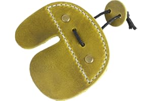 TOP-RANK LEATHER SINCE 2015 Toprank Leather Archery Finger Tabs - Handmade Finger Guard for Shooting Practice Gear, Recurve Bow Fingers Tab