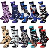 Liitrsh 10 Pairs Mothman Socks Crew Funny Novelty Cotton Socks for Men Women Adult Cryptid Valentine Mothman Gift for Family Friends Valentine's Day Stuff Gifts