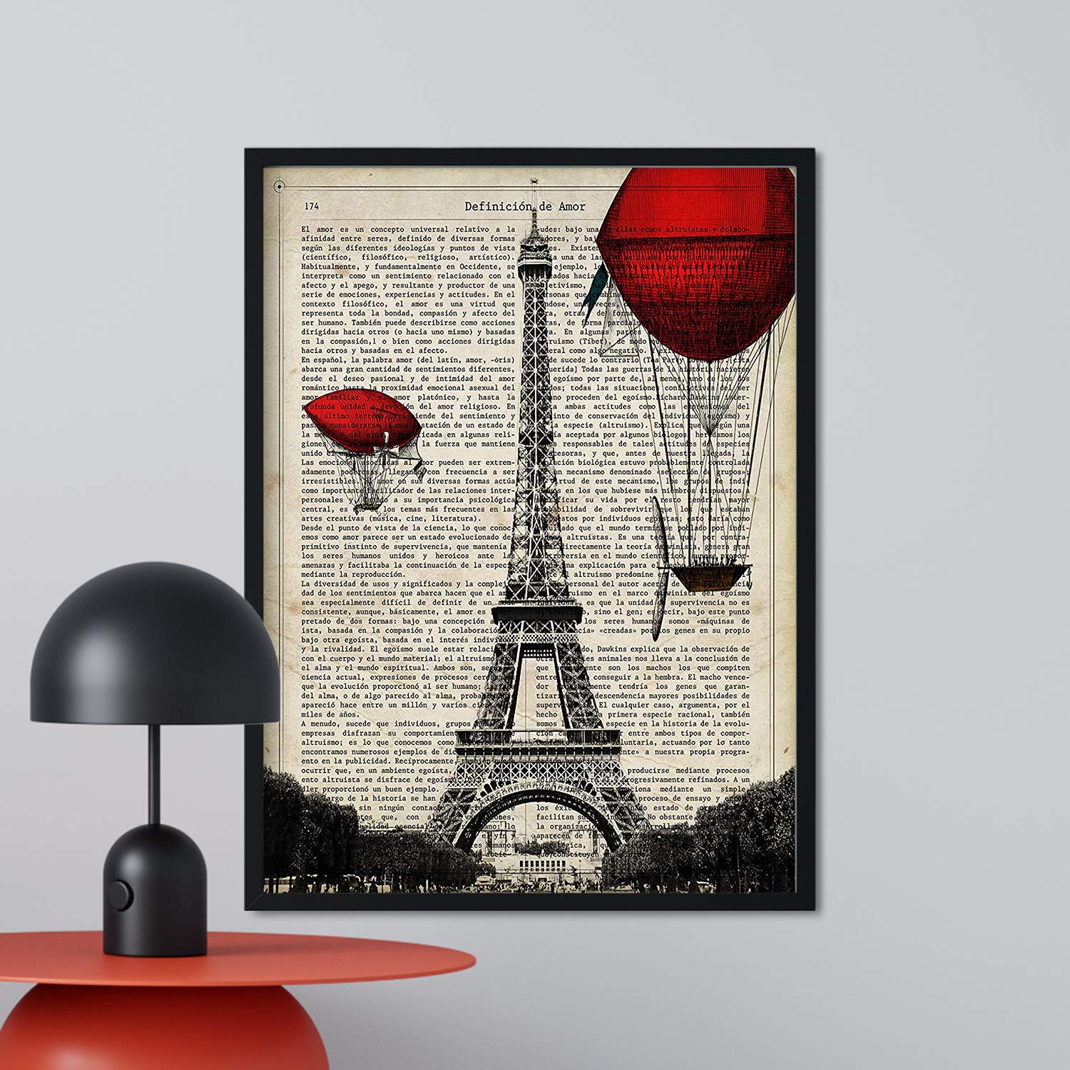 Nacnic Picture to frame Paris, Eiffel Tower. Decorative sheets for wall. 250 gr. paper. — image 1