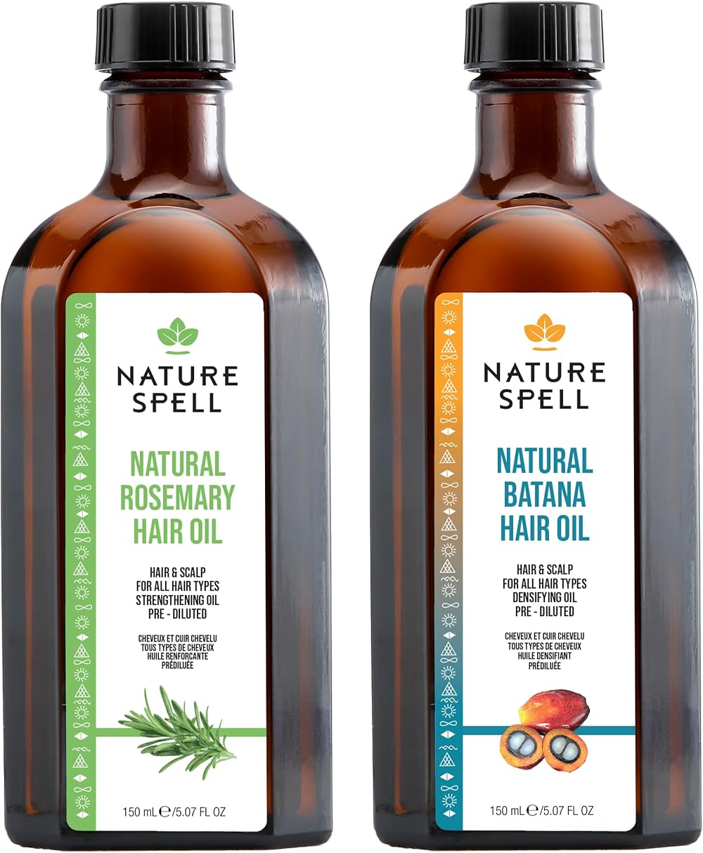 Nature Spell Hair Growth Duo Rosemary Batana Oil 150ml Each Vegan