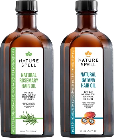 Nature Spell Hair Growth Duo Rosemary Batana Oil 150ml Each Vegan