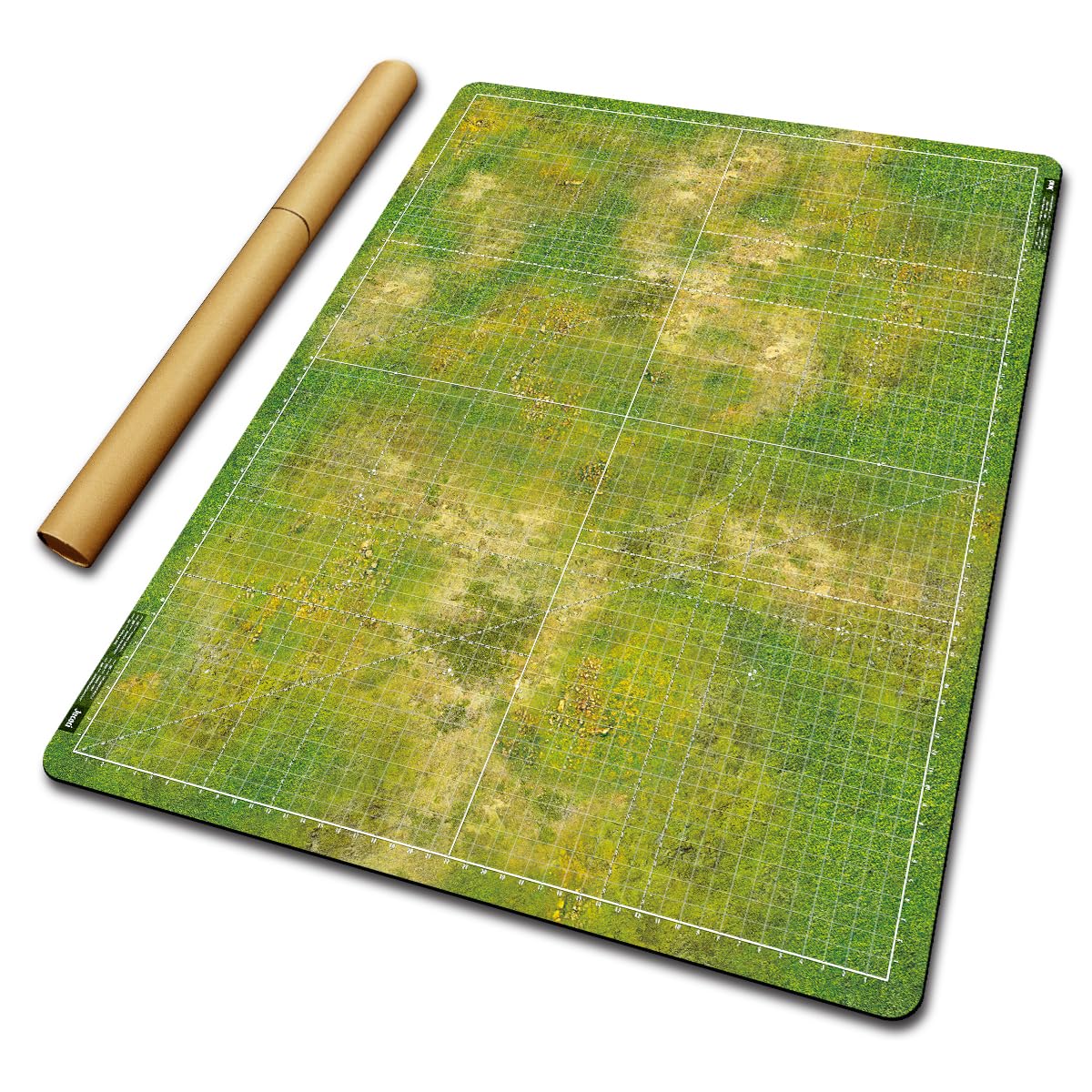 Jucoci Tabletop Wargaming Battlemat 44'' x 60'' with WH40K Deployment Zones and Grid (Grassland)