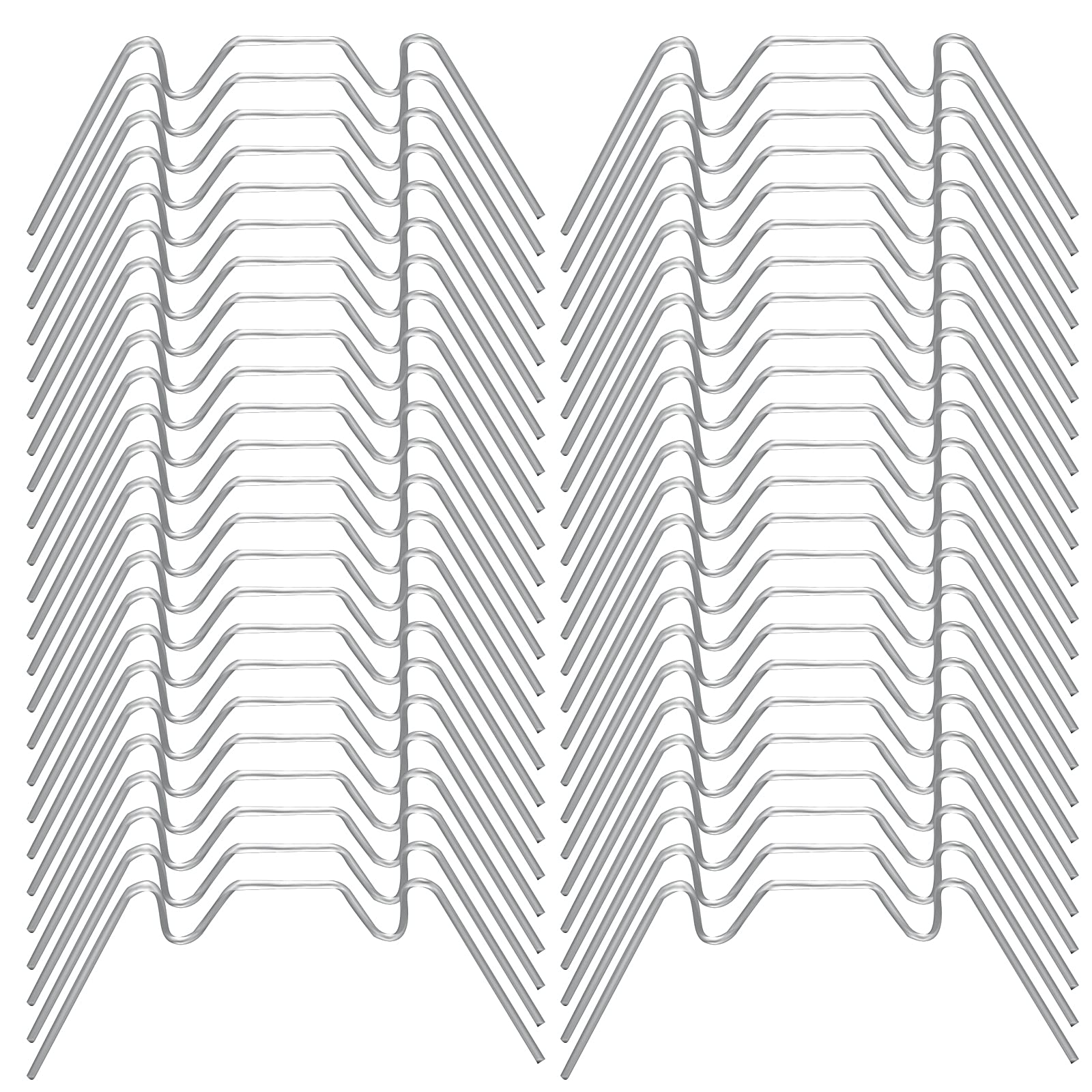 50pcs Stainless Steel Greenhouse Clips for Glass and Polycarbonate W Clips for Greenhouse Glass Panes- Hall Spring Fixing