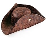 Srnede Pirate-Hat Women Tricorn Brown Pirate Men