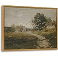 InSimSea Framed Canvas Wall Art Vintage Decor, Wall Art for Living Room Office Bedroom Decor, Vintage Countryside Road Wall Pictures, Painting for Bedroom Bathroom Wall Decor, 12"x16"
