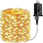 66Ft 200 LED Fairy Lights Plug in, Waterproof String Lights Outdoor & Indoor 8 Modes Christmas Light Bedroom Decor, Timer Twi