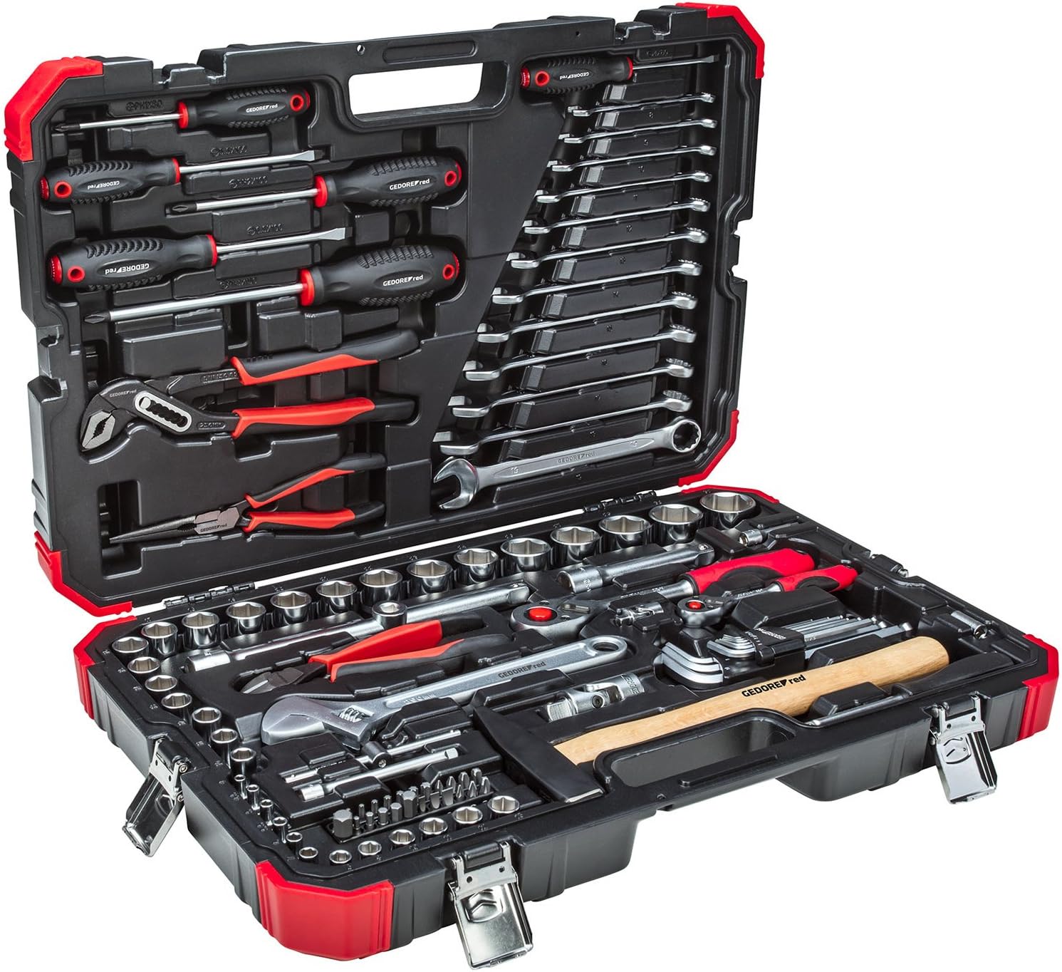 Gedore Red Socket Wrench Set 1/4 "+ 1/2" 100 Pieces, 1/4 + 1/2 Zoll - Image 3