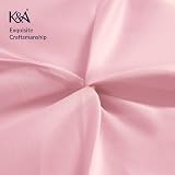 K&A Pintuck Double Duvet Set Pink 200x200 Microfiber Zipper 3pc view 6