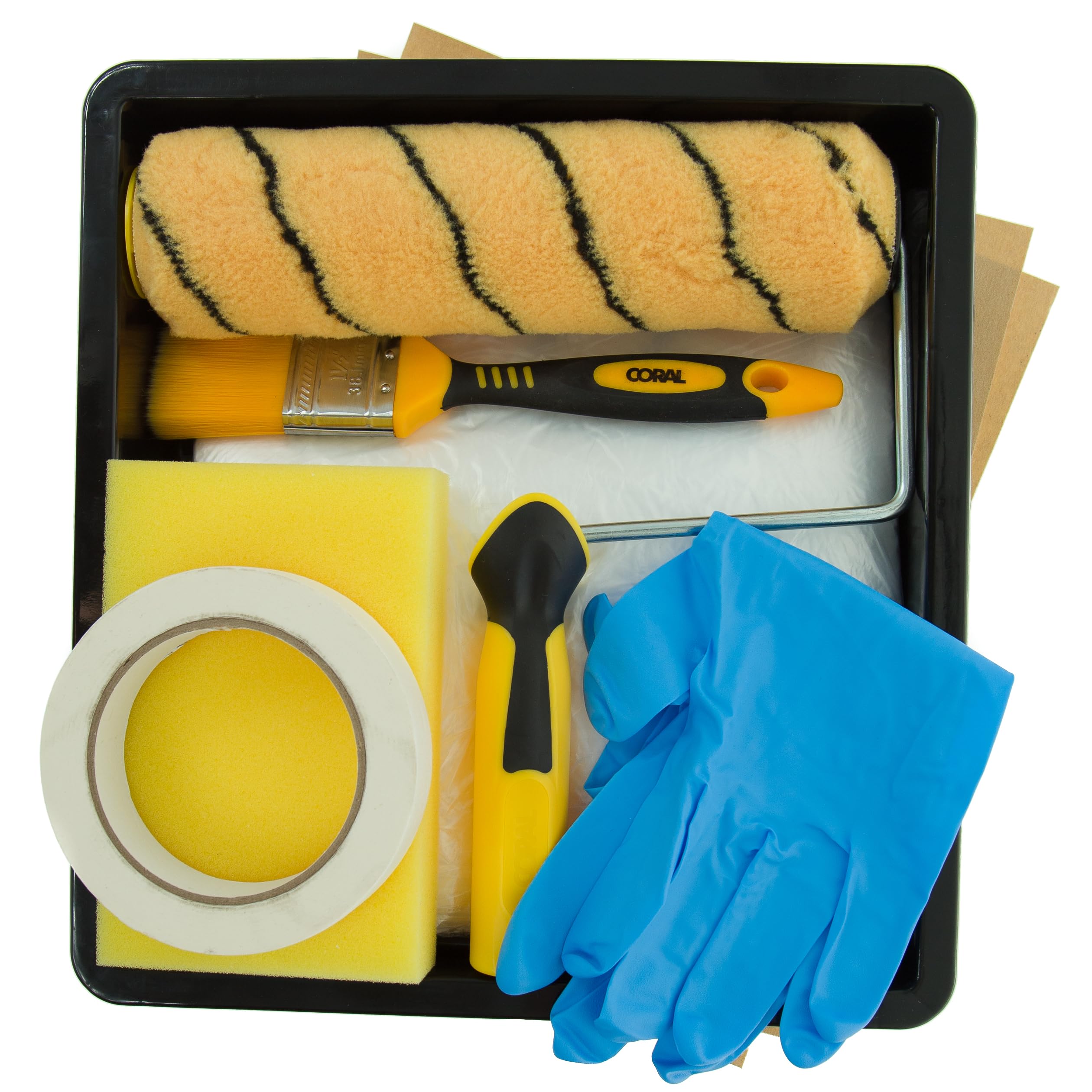 Coral 10305 Max Coat Complete Decorating Project Box with Paint Roller Brush and How to Guide 11 Piece Pack Set