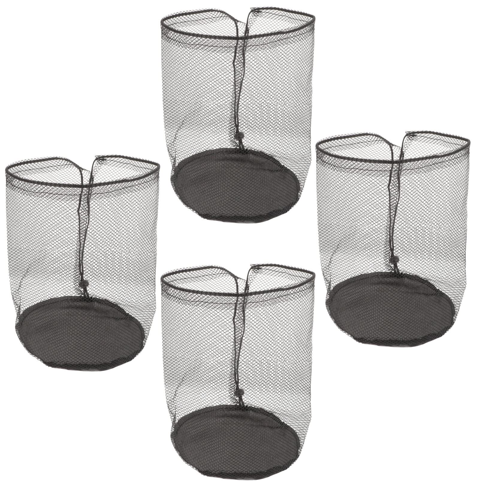 BESPORTBLE 4pcs Portable Mesh Cone Carrier Bags with Drawstring Lightweight Sports Storage Bags for Training Equipment for Football Pitch Marking and Outdoor Activities