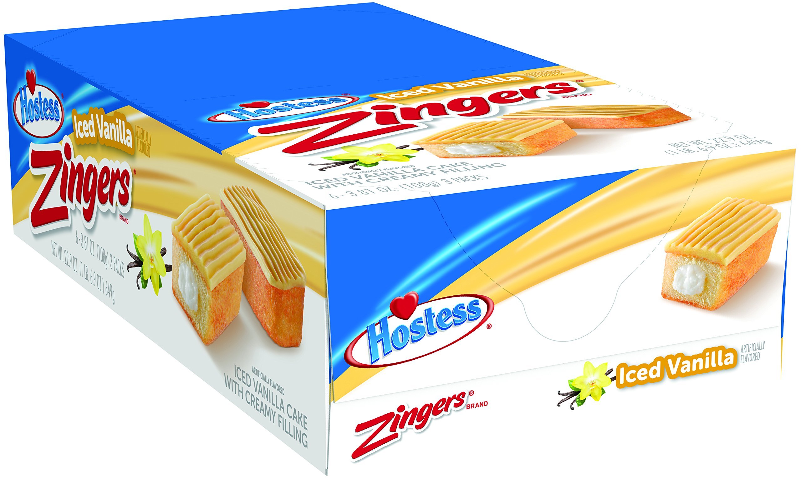 Hostess Zingers, Iced Vanilla, 3.81 Ounce, 6 Count Buy Online in