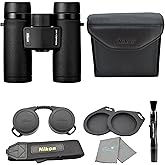 Nikon Monarch M7 8x30 (16763) Black Binoculars Bundle with Lens Pen and Cleaning Cloth, Compact Binoculars for Adults for Hunting, Bird Watching, and Hiking Essentials, Zoom Lightweight Travel
