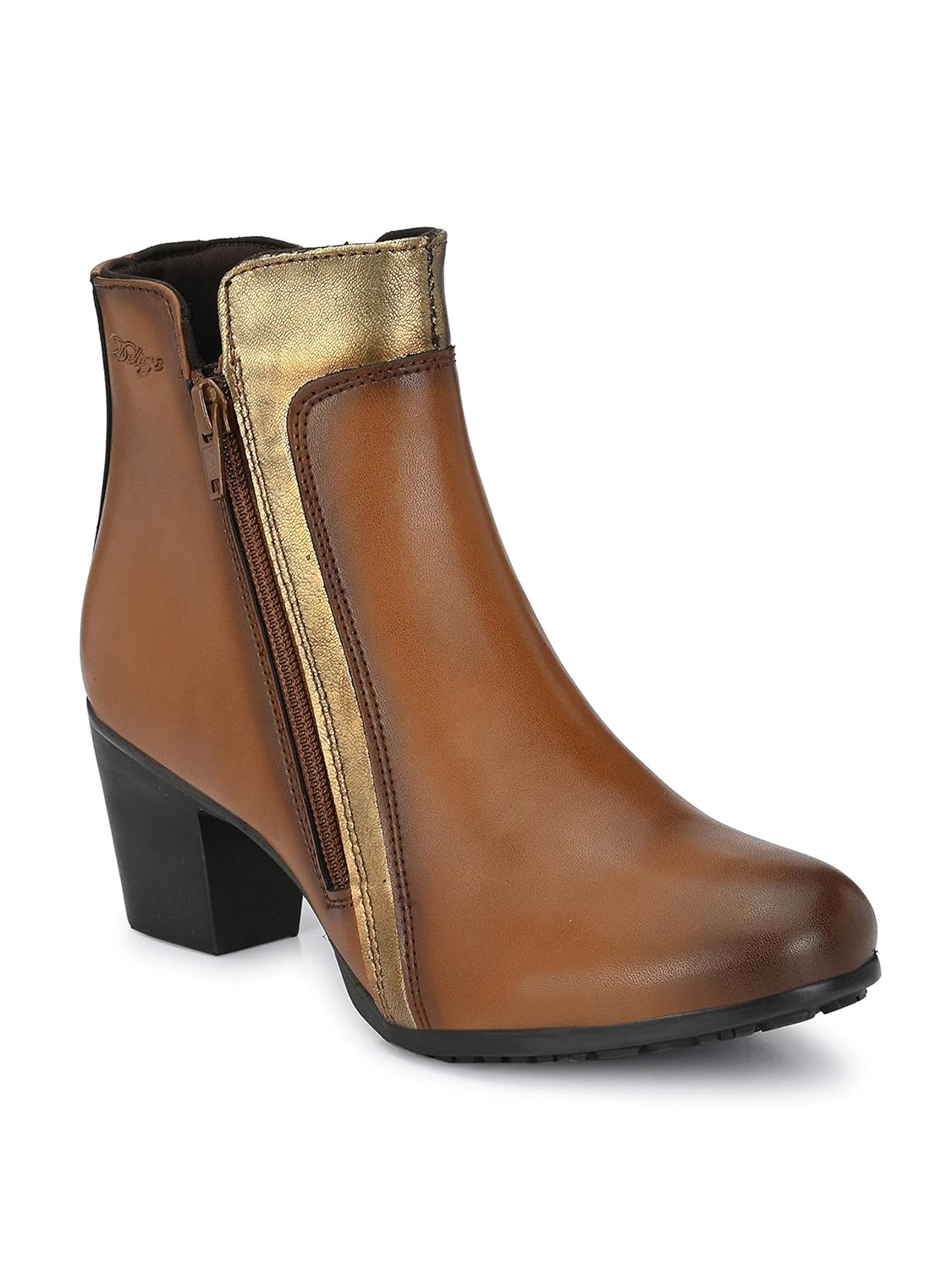 tan mid heel boots