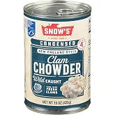 Snow's Condensed New England Clam Chowder, 15 oz | Ready to Serve Canned Soup, 4g Protein per Serving, Authentic New England Style Recipe