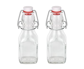 2 botellas de cristal (con cierre, 125 ml - Serie Swing 0,125 rellenables: Amazon.es: Hogar