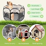 Nobleza Pet Playpen Portable Foldable Dog Cat Puppy Pen 24.4x24.4x17.7in view 5
