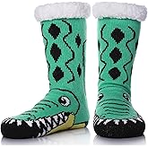 SDBING Mens Slipper Socks with Grippers Winter Warm Cozy Thick Fuzzy Indoor Fluffy Home Socks