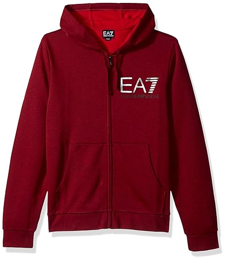 ea7 red hoodie