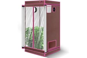 GROWTENT GARDEN ATOUR 32“x32 x63 Grow Tent, Highest Density 1680D Diamond Mylar with Double Transparent Viewing Door and Floor Tray for Hydroponic Indoor Plant Growing