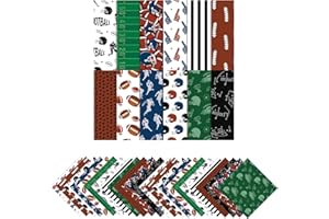JAJAJUEGOS 24 Sheets Football Scrapbook Paper 12'' x 12'' Football Pattern Paper Pack Sports Rugby Double-Sided Scrapbook Papers for Scrapbooking DIY Decorative Background Cardmaking Supplies Craft Papers