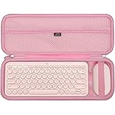 Aproca Keyboard Case Compatible with Logitech Pebble 2 Combo/Pebble Keys 2 K380s Bluetooth Keyboard and M350 i345 Mouse-Pink (Case Only)