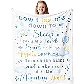 Unique Baptism Gifts for Boys/Girl, Baptismal Blanket 40"x50", Sweet Christian Gifts for Kids Soft Throw, Girls/Boys Christening Presents for Catholic, Religious Baptism Favors