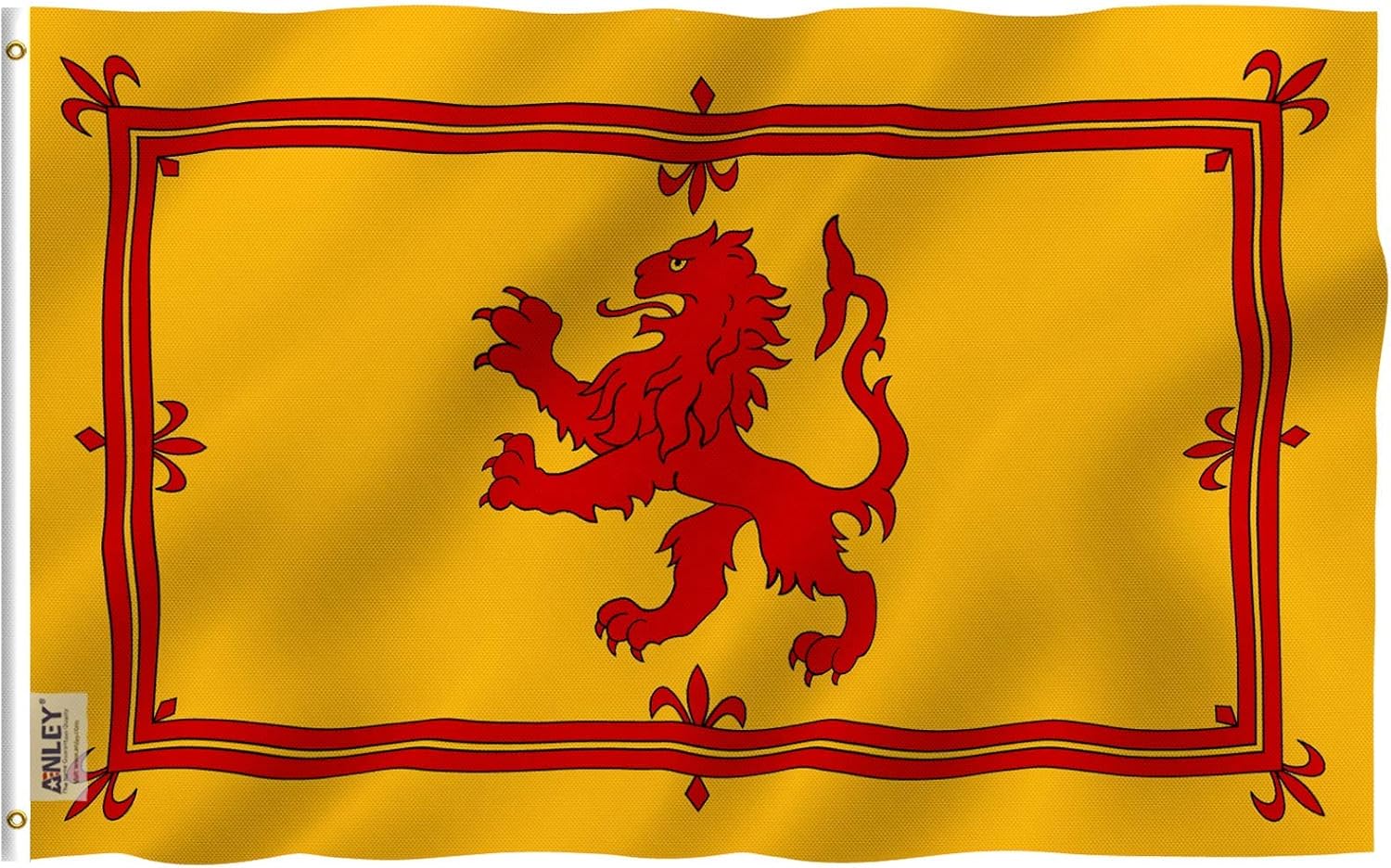 Anley Fly Breeze 3x5 Foot Scotland Rampant Lion Flag Vivid Color and