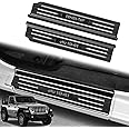 Bercicci 2PCS Door Sill Protector for Jeep Wrangler JL JLU 2018-2025 & Gladiator JT 2020-2025 Accessories Stainless Steel 2-Door Car Pedal Kick Protection (Black Brushed)