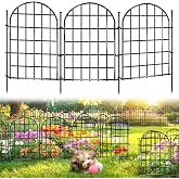 32.5 ft(L) x 22 in(H) Garden Fence, 30 Panels Arched No Dig Fence, Decorative Animal Barrier Fencing with Ground Stake, Rustproof Metal Garden Edging Border for Dog, Rabbit, Outdoor Yard Patio Decor