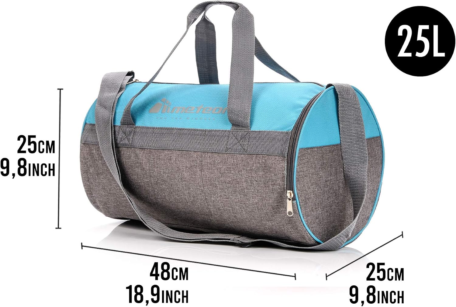 meteor Gym Duffel Cabin Holdall Bag, Lightweight Sports Luggage with Shoe Compartment, Shoulder Strap - Image 5