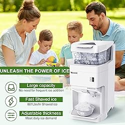 Vtsmax Electric Shaved Ice Machine, 300W Ice Shaver