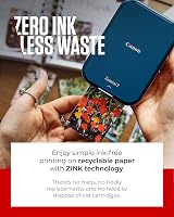 Canon Zoemini 2 Printing Kit Navy Blue Bluetooth 5.0 USB-C Fast Charge view 5