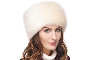 Futrzane Classic Cossack Hat - Faux Fur Hats for Women - Warm Furry Russian Hat