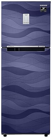 Samsung 253 L 3 Star Inverter Frost-Free Double Door Refrigerator (RT28T3753UV/HL, Blue Wave, Convertible)