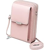 KUKOO Small Crossbody Phone Bags for Women Touch Screen Purse Wallet Mini Shoulder Handbag with Credit Card Slots