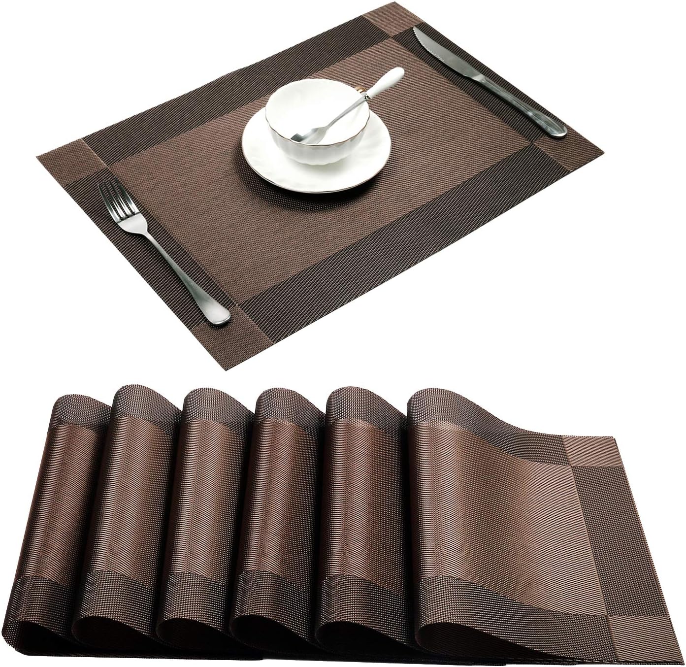 U'Artlines Place Mats, Dining Table Placemats Sets of 6 Heat Resistant