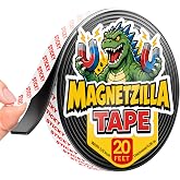 Super Sticky Magnetic Tape for DIY &amp; Crafts, 20ft x 1/2in (6m x 1.25cm) | Strong Magnet Strip, Adhesive Backing, Easy to Cut &amp; Mount, For Fridges, Whiteboards &amp; More