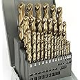 BeHappy Drill Bit Set 29pcs, Cobalt Drill Bit Set, M35 High Speed Steel Metal Twist Jobber Drill Bit Set for Hardened Metal, Stainless Steel, Wood,Cast Iron,Plastic with Indexed Rose Case, 1/16"-1/2"