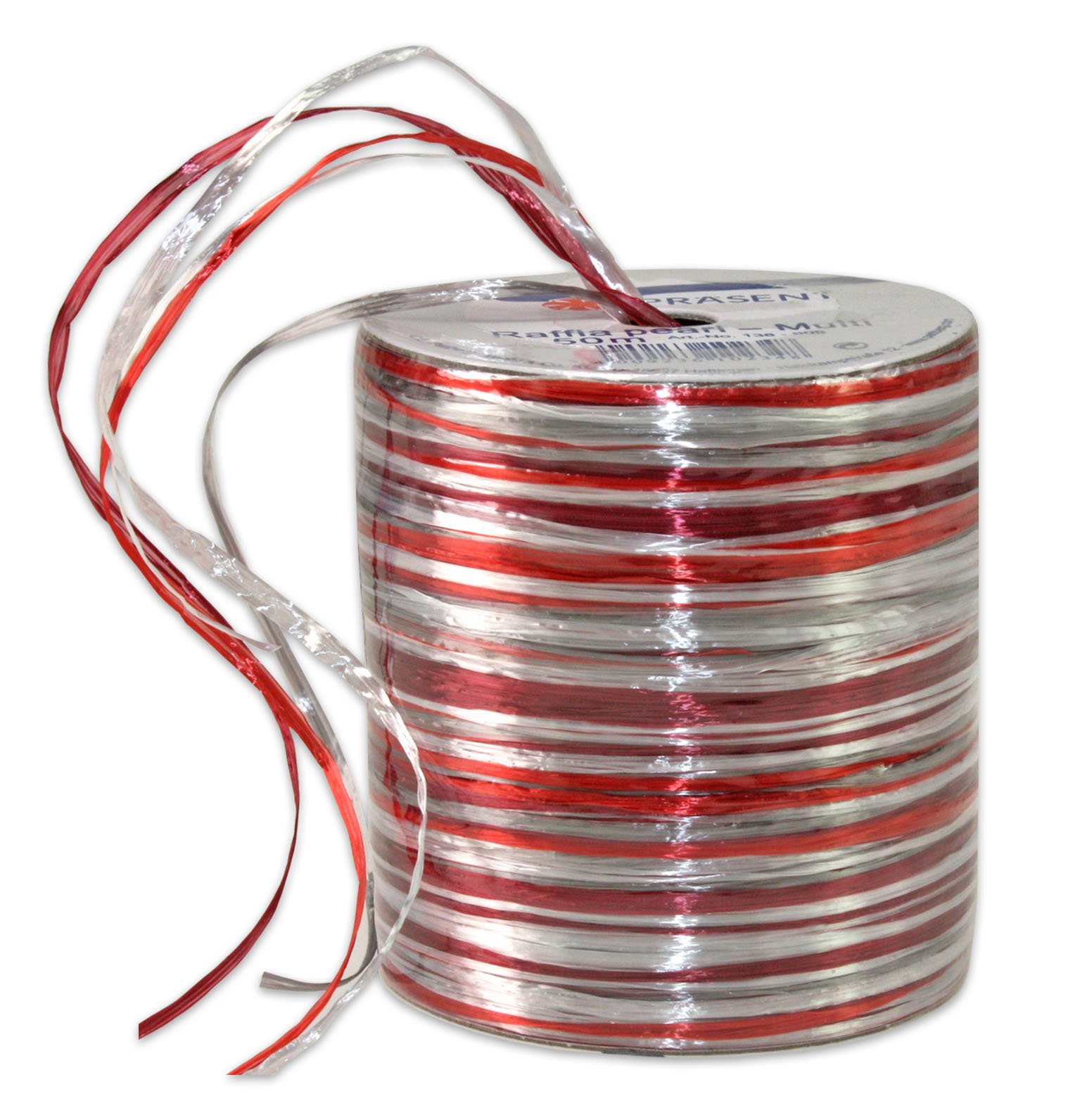 PRÄSENT - Rayon Raffia Biodegradable Ribbon Red 50 meter spool