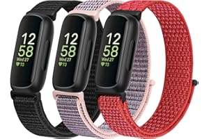 WNIPH Nylon Bands Compatible for Fitbit Inspire 3/Inspire 2/Inspire/Inspire HR/Ace 3/Ace 2 Bands, Breathable Sport Replacement Straps Soft Adjustable Solo Loop Nylon Wristband for Women Men Kids