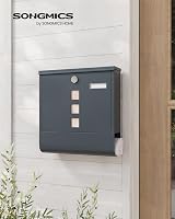 SONGMICS GMB120G01 Wall-Mounted Post Box with Lock and Rotating Lid view 2