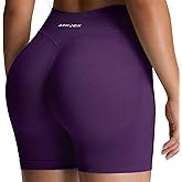 Aoxjox Seamless Biker Shorts for Women Impact Hidden Scrunch Low Waisted Athletic Yoga Short 3.5"/4.5"/5"/6"