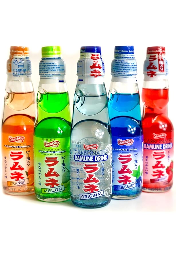Amazon.com : RAMUNE Japanese Soft Drink Variety, 8-Pack, 6.76