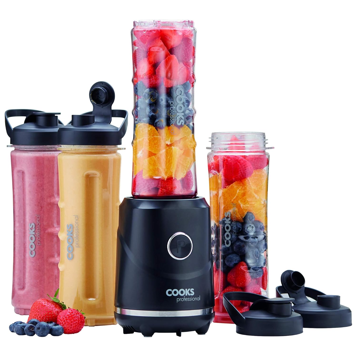 Cooks Professional Juicer Blender & Smoothie Maker with 4 Bottles, 250W