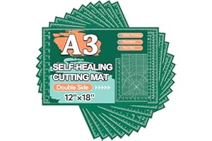 GOMEDI 10 Pcs Self Healing Cutting Mat Bulk, 12"×18" Rotary Cutting Mats for Crafts, A3 Sewing Boards for Fabric Quilting Scrapbooking Precision Cutting Double Sided 5-Ply