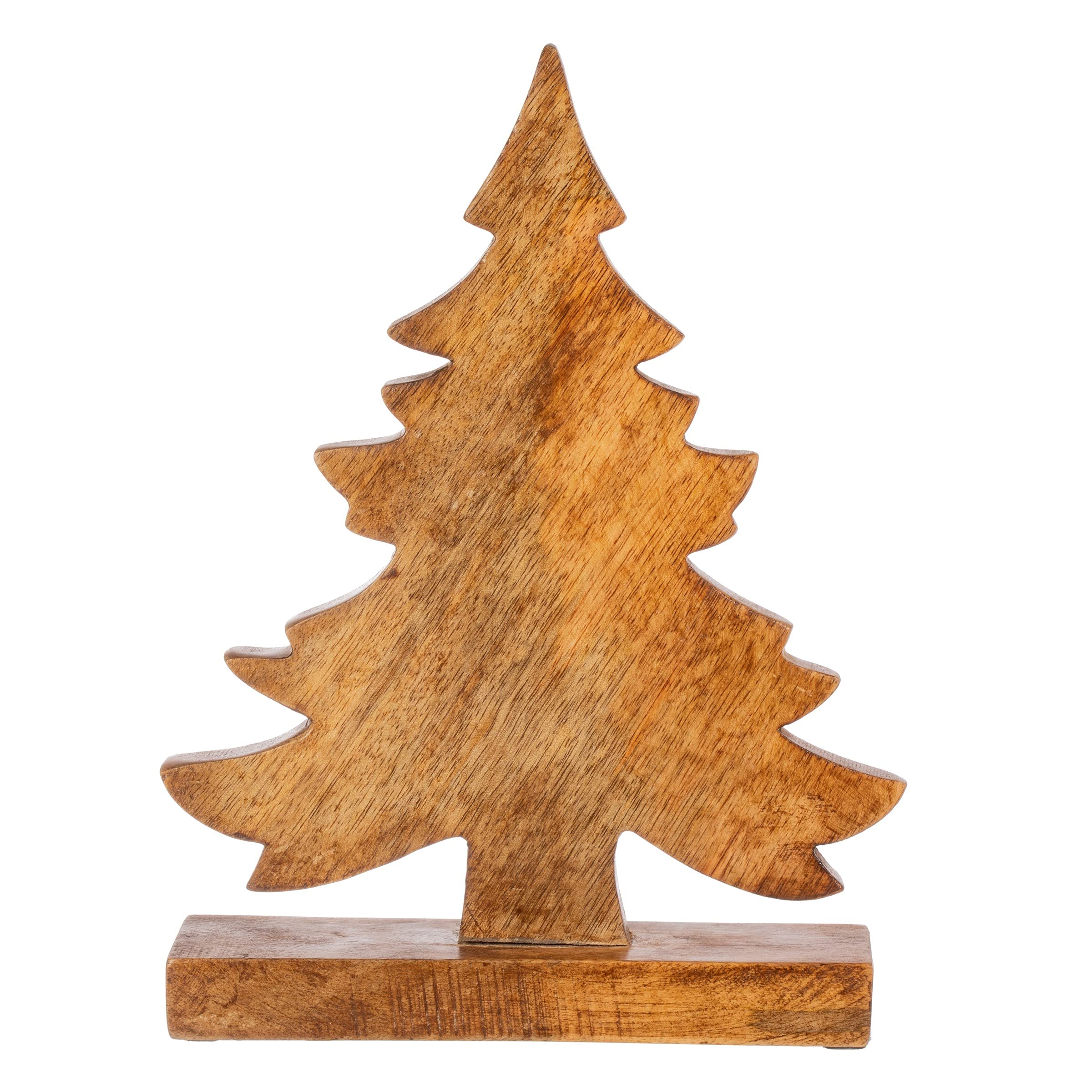 Sass & Belle Natural Wood Standing Tree Decoration Large