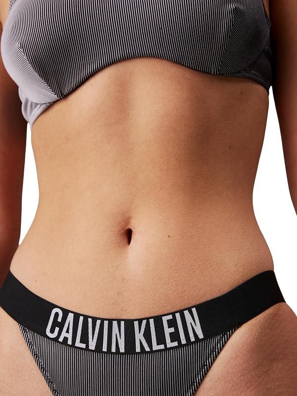 Bas de Bikini Brésilien Femme avec Branding, Noir (Pvh Black), M